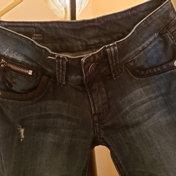 💝 Buffalo  David distressed  boot cut jeans - Picture 5 of 11